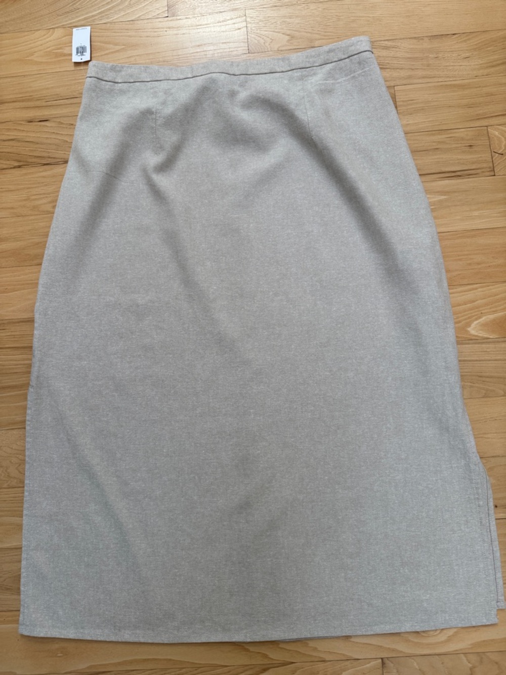 Old Navy Beige Linen Blend Midi Pencil Skirt L NWT